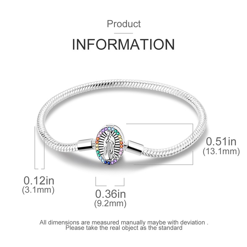 New Copper Plated 925 Silver Palm Eye Safety Chain Snake Bone Chain Pan Family Beads DIY Handmade