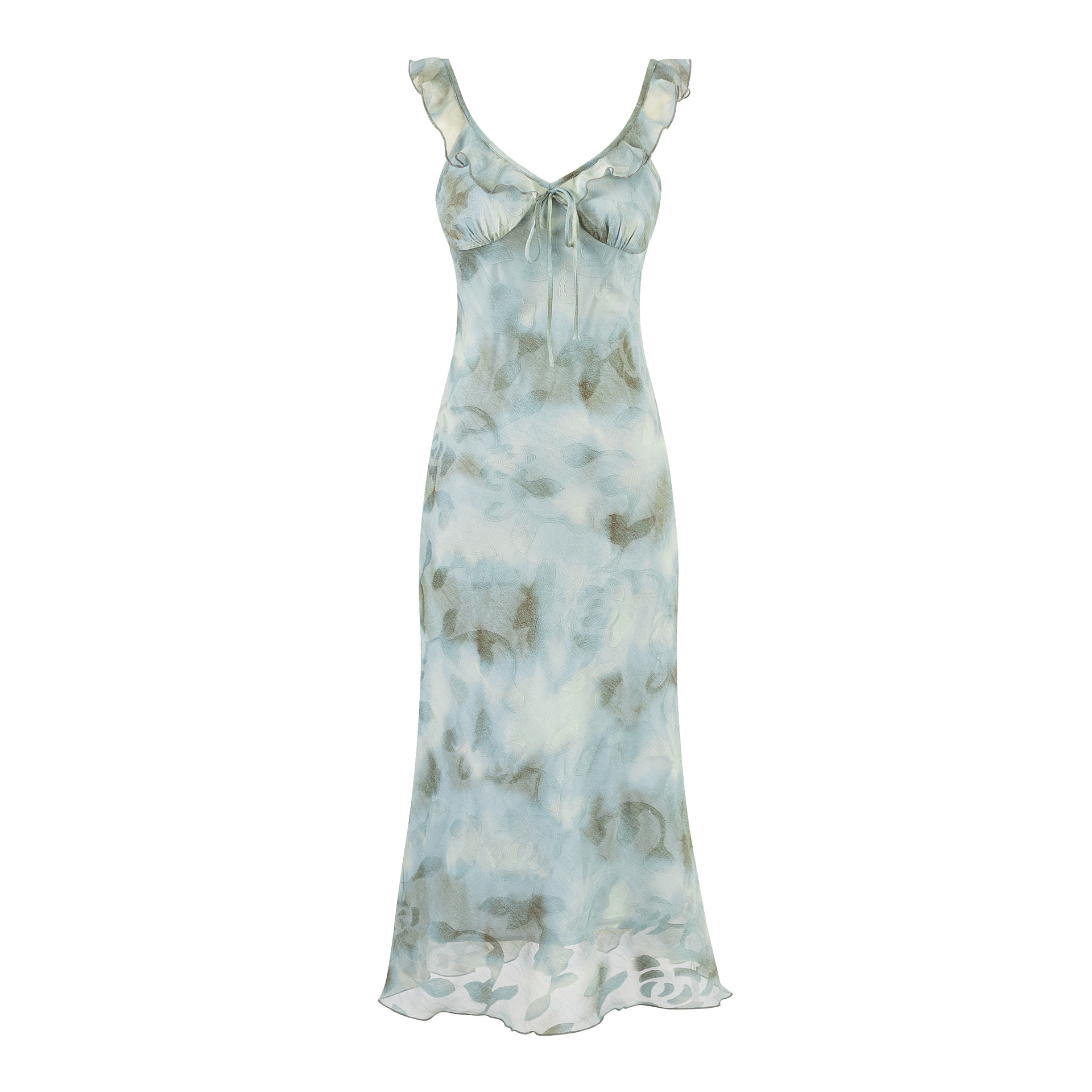 Printed camisole skirt long dress for women