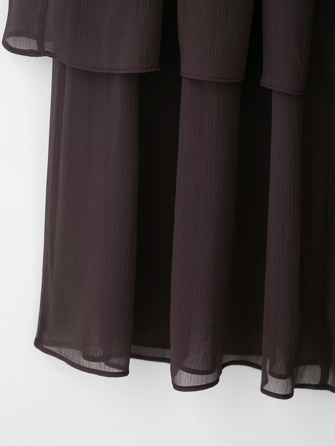Tiered Flounce Trim Embellished Skirt