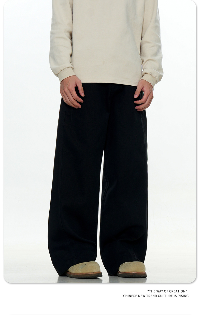 Straight Casual Jeans for Men and Women Cleanfit Trendy Loose Slim Pure Cotton Long Pants