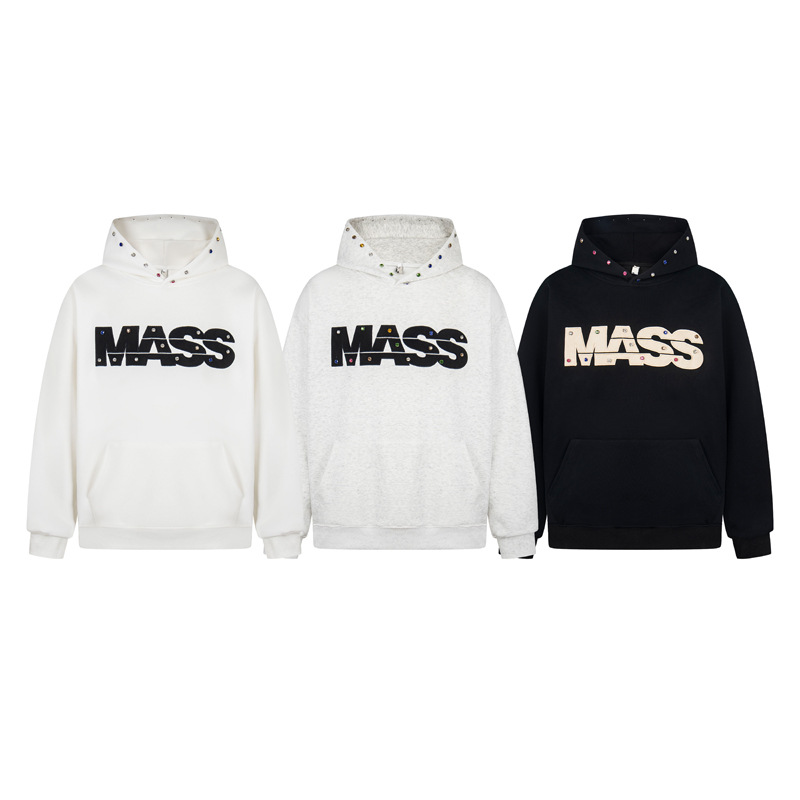 Utility Oversized Stitched Alphabet Cotton Hoody