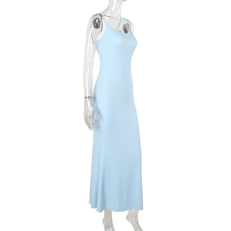 High Waist V-Neck Sleeveless Maxi Dress