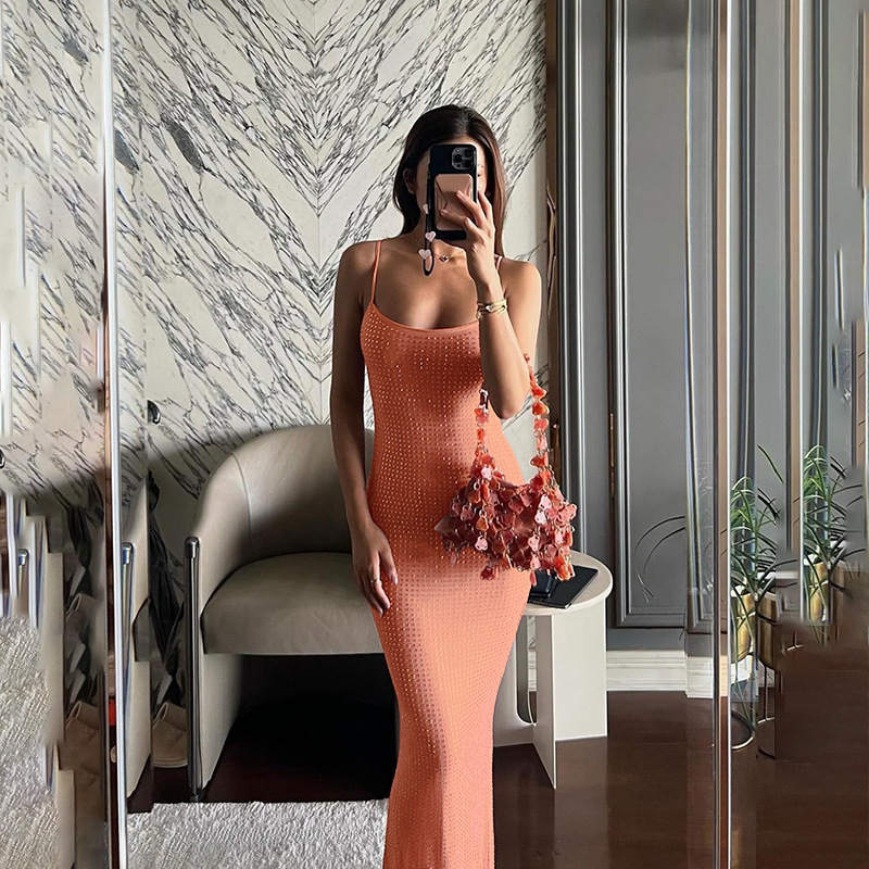 High Waist V-Neck Sleeveless Maxi Dress