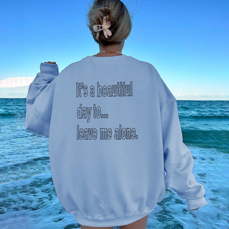 Ladies Oversized Embellished Plain Hoodie