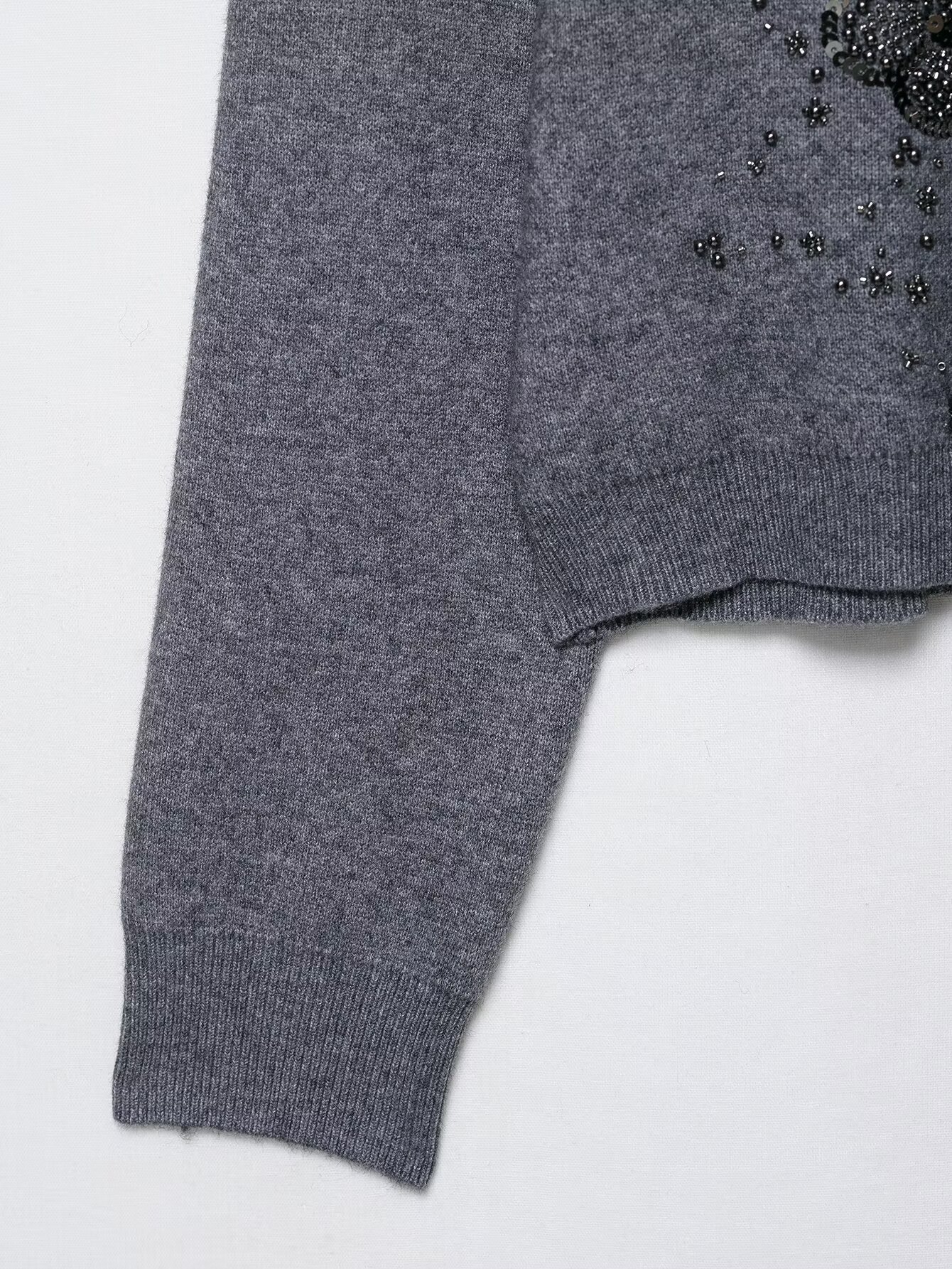 Embellished Polyester Streetwear Cardigan