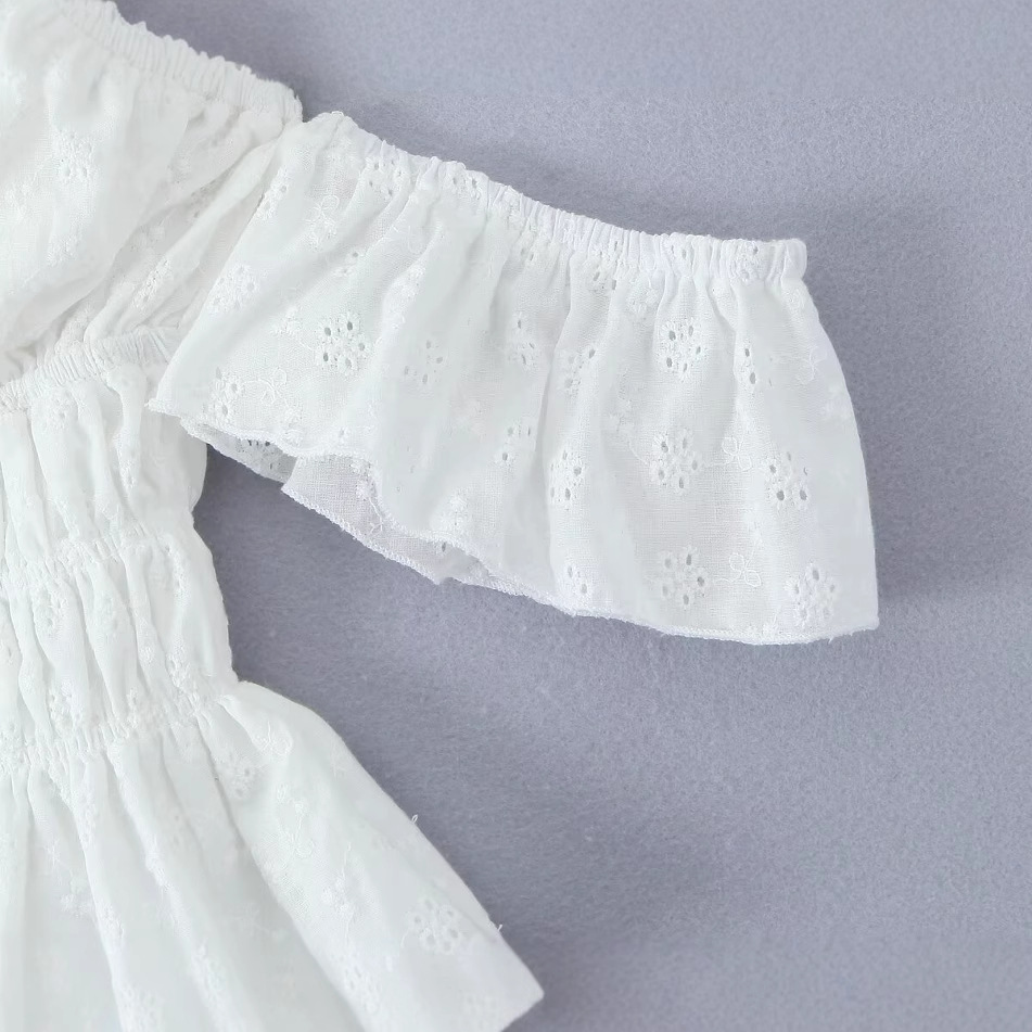Asymmetric Mandarin Collar Ruffle Hem Top