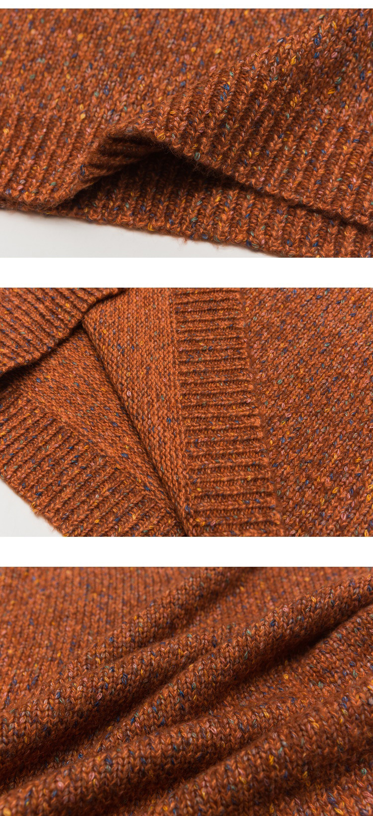 Oversized Japanese Workwear Long Sleeve Jacquard Sweater