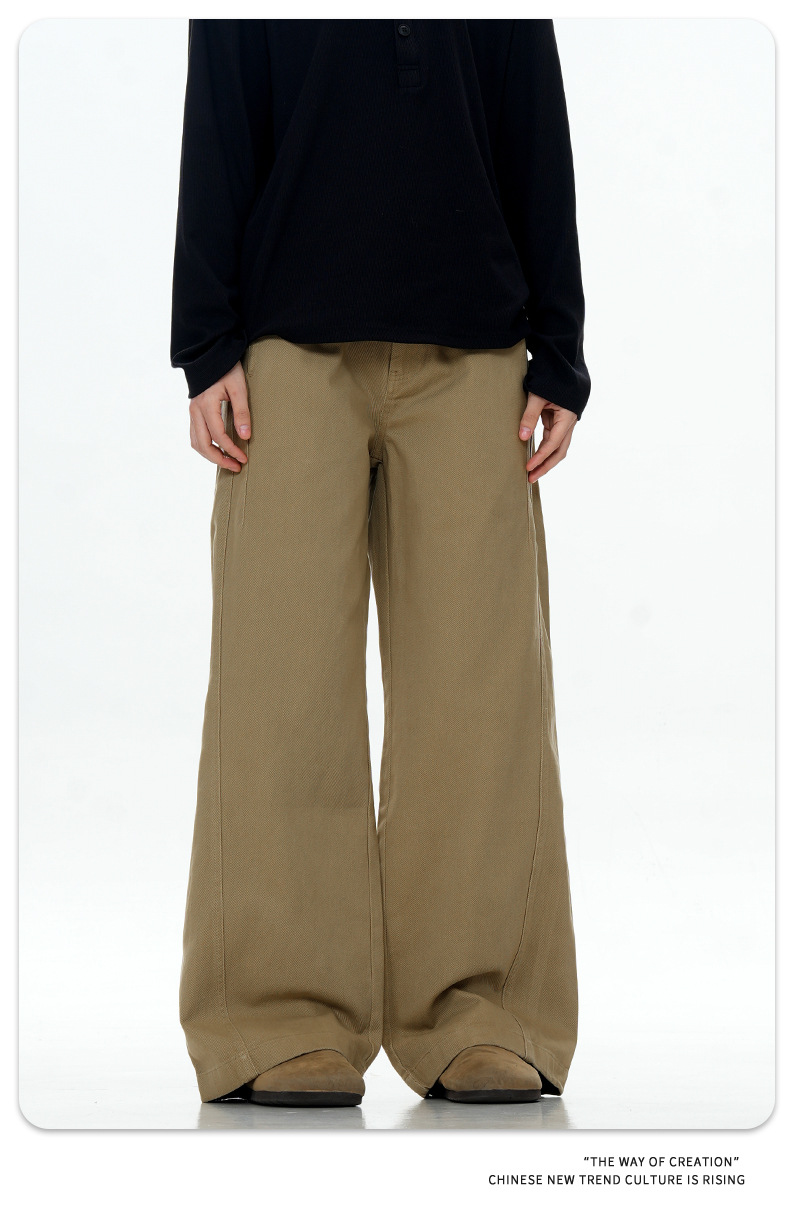 Casual Pants for Men and Women A-Line Slim Fit Tapered Leg Long Pants
