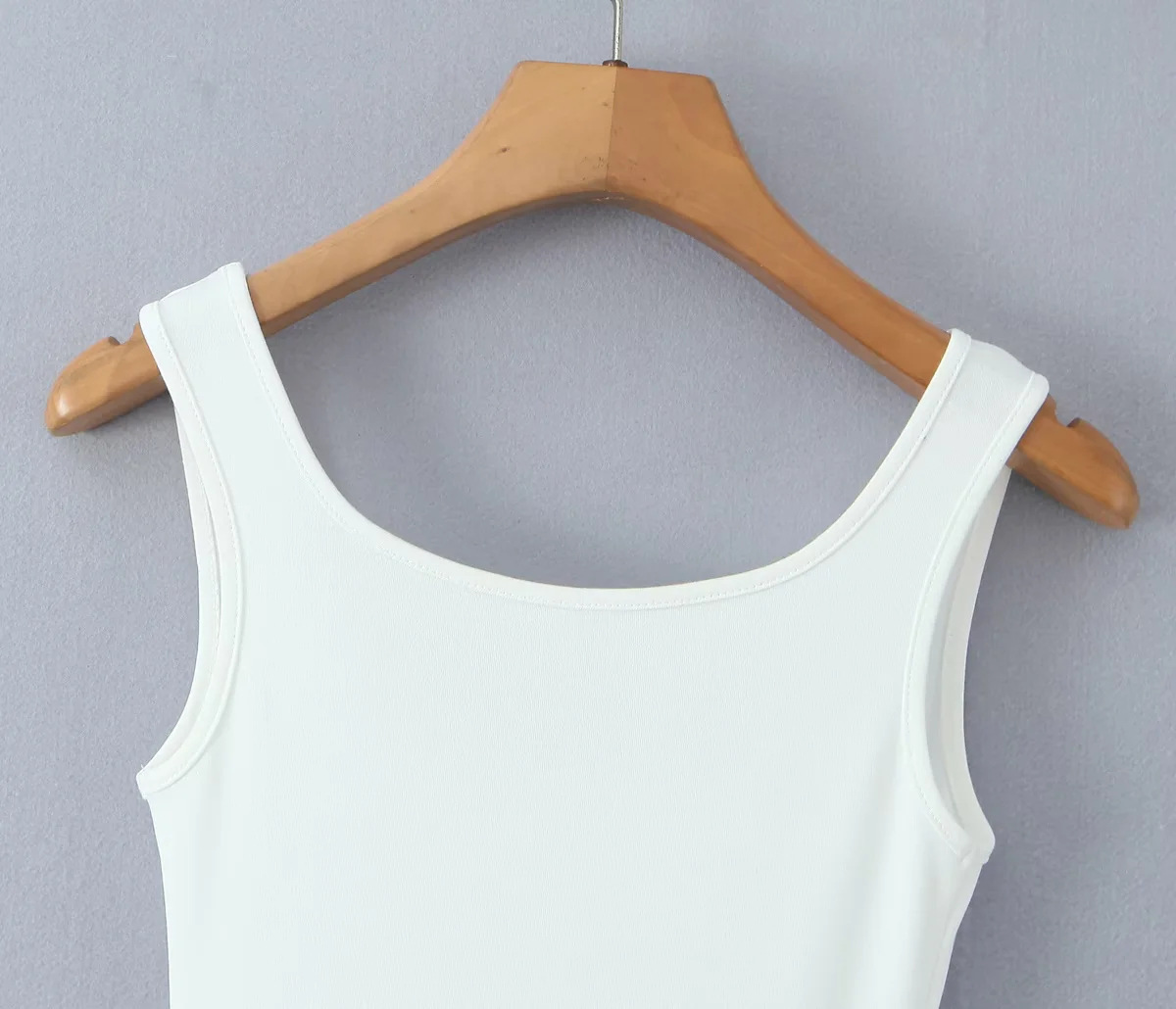 Square neck high elasticity sleeveless short skirt