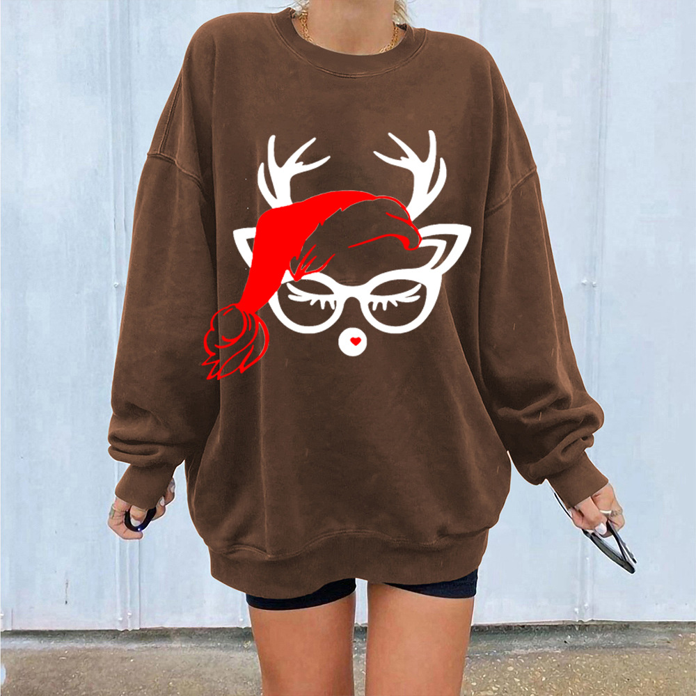 Scarlet Reindeer 3D Korean Oversized Hoodie