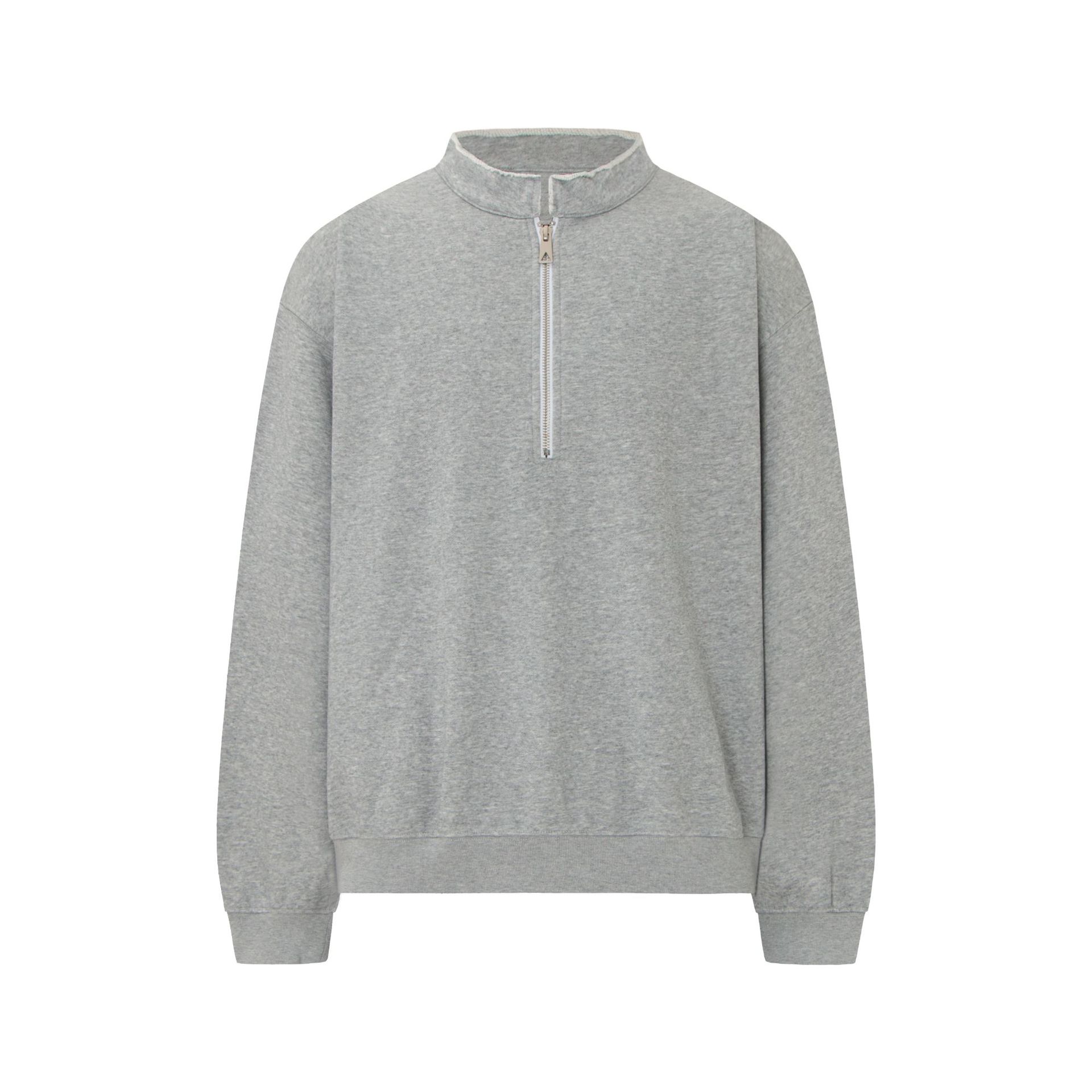 Oversized Faded Cotton Zip Hoodie
