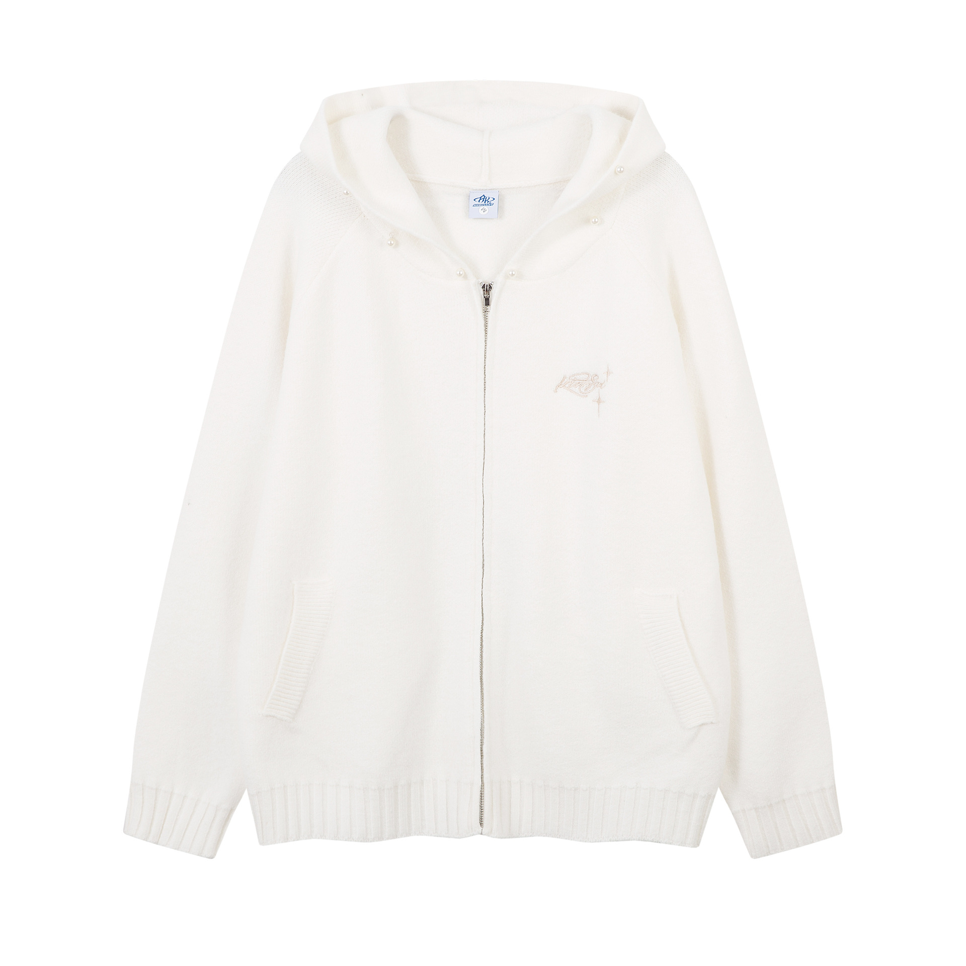 Acrylic Jacquard Long Sleeve Loose Fit Cardigan