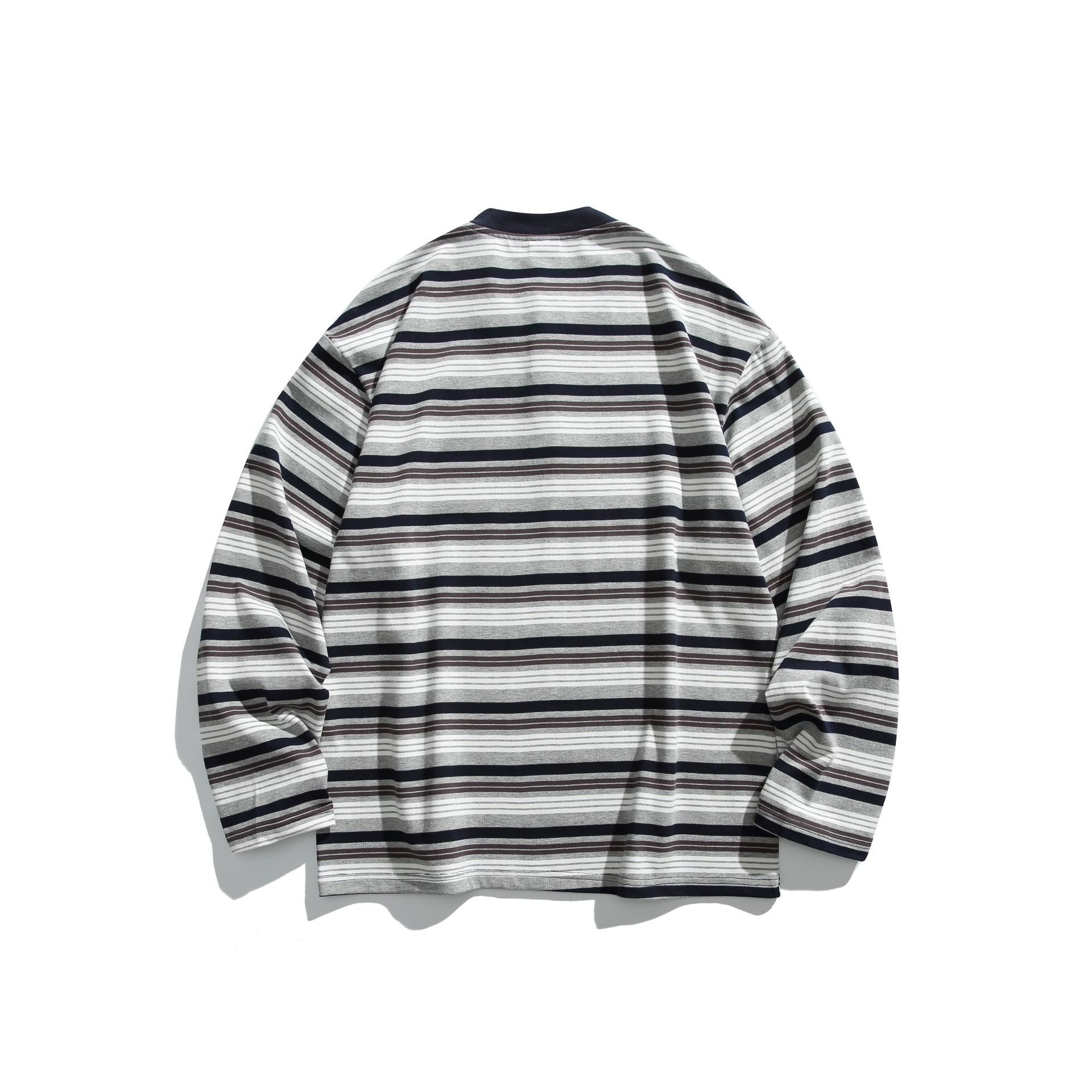 Oversized Button Contrast Long Sleeve Hoodie