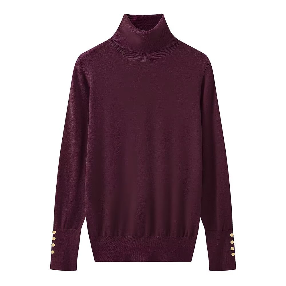 Ladies Urban High Neck Fitted Sweater