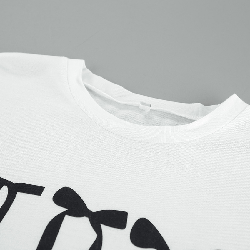 Ivory Ribbon Pattern Relaxed Fit Full Sleeve Tee