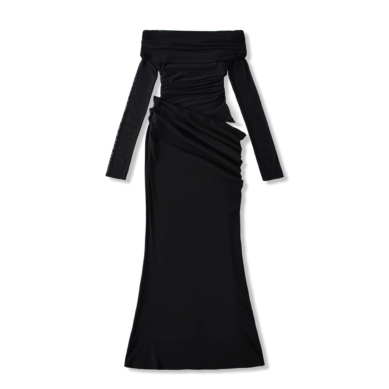 Lace-Up One-Shoulder Dress