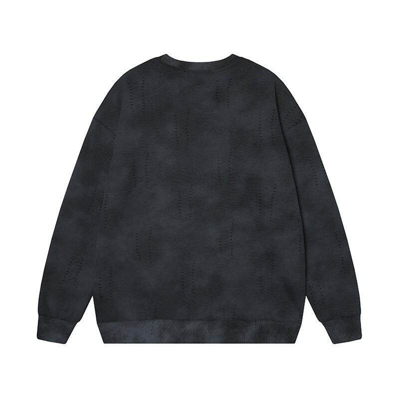 Oversized Cotton Alphabet Print Hoodie