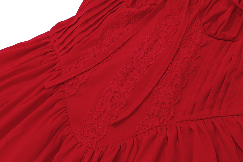 Strapless Dress Women Summer Atmosphere Slimming Red Date Short Dress