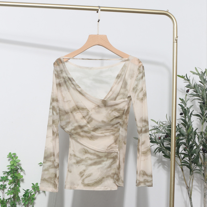 Desire Asymmetrical Long Single Sleeve Blouse