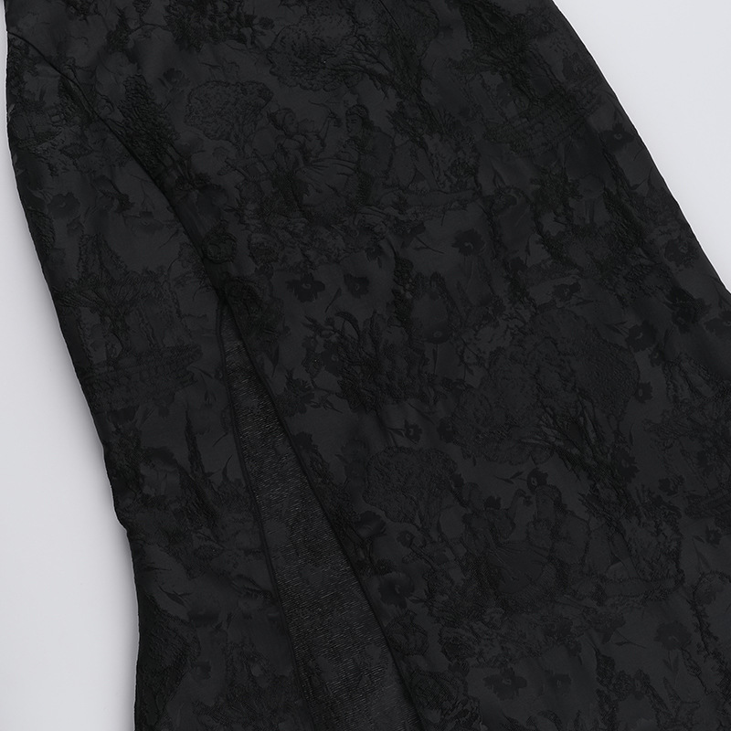 Sexy One-Shoulder Sleeveless Jacquard High Waist Polyester Cardigan