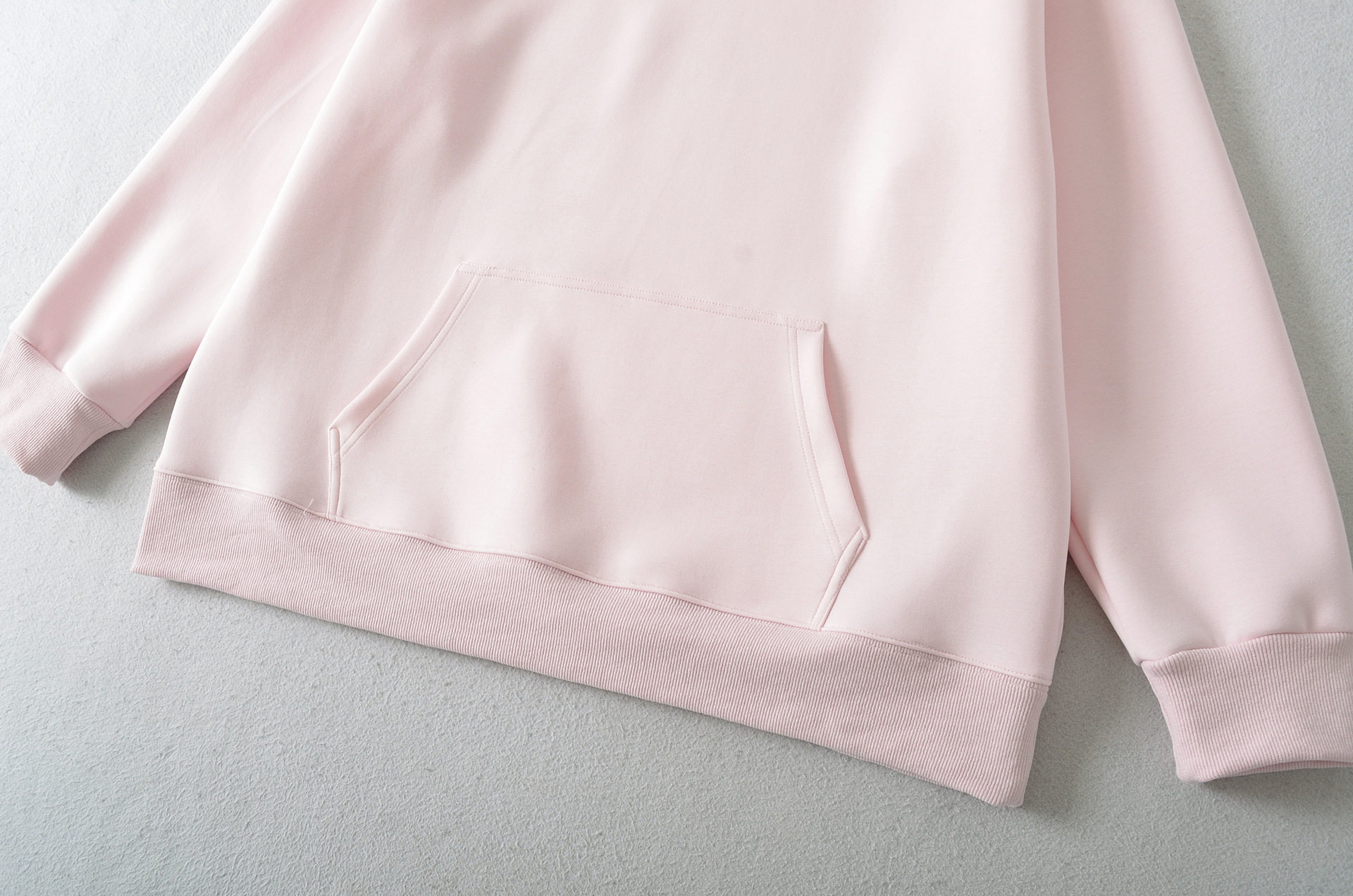 Ladies Active Plain Oversized Hood Sweatshirt