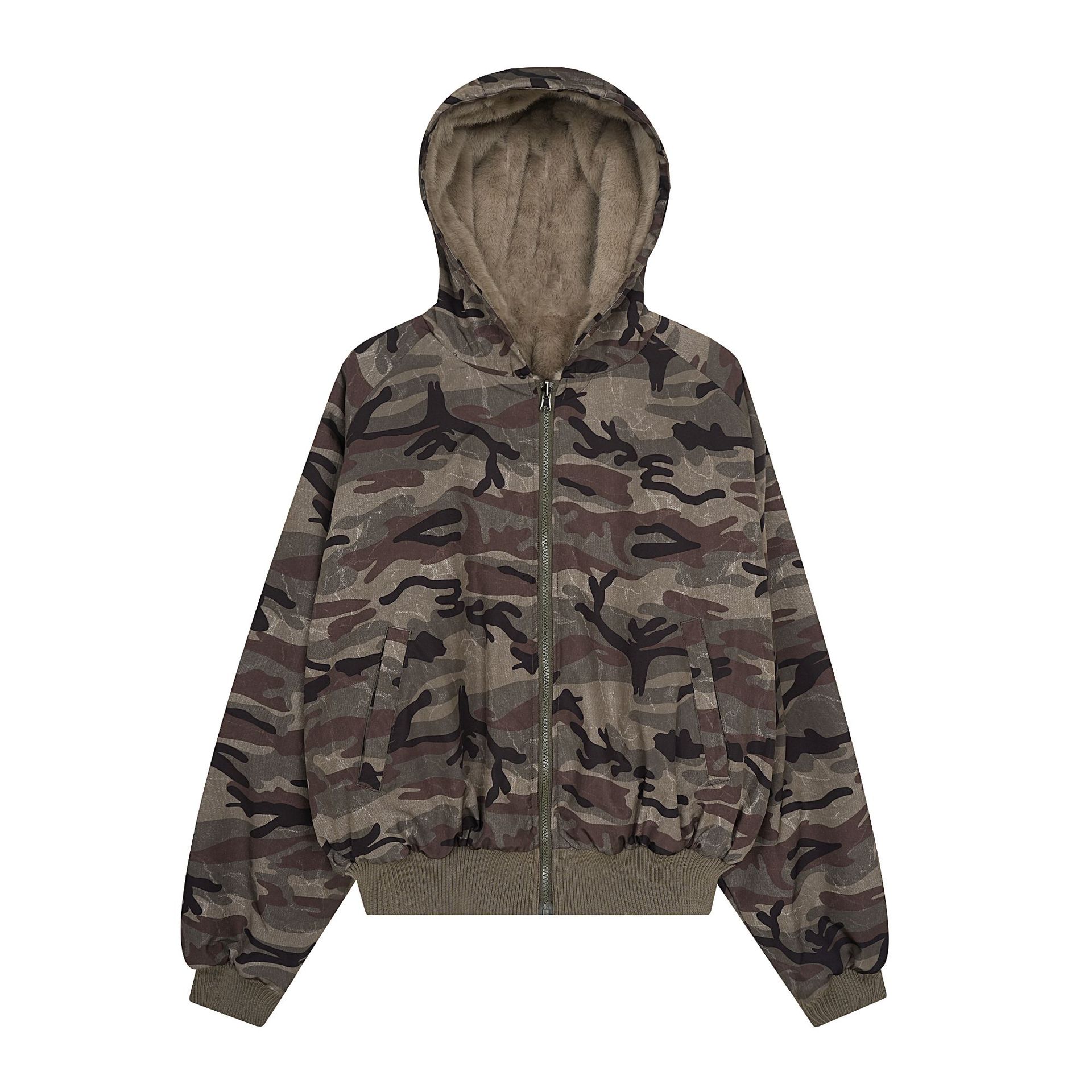 Utility Camo Double-Sided Oversized Hoodie