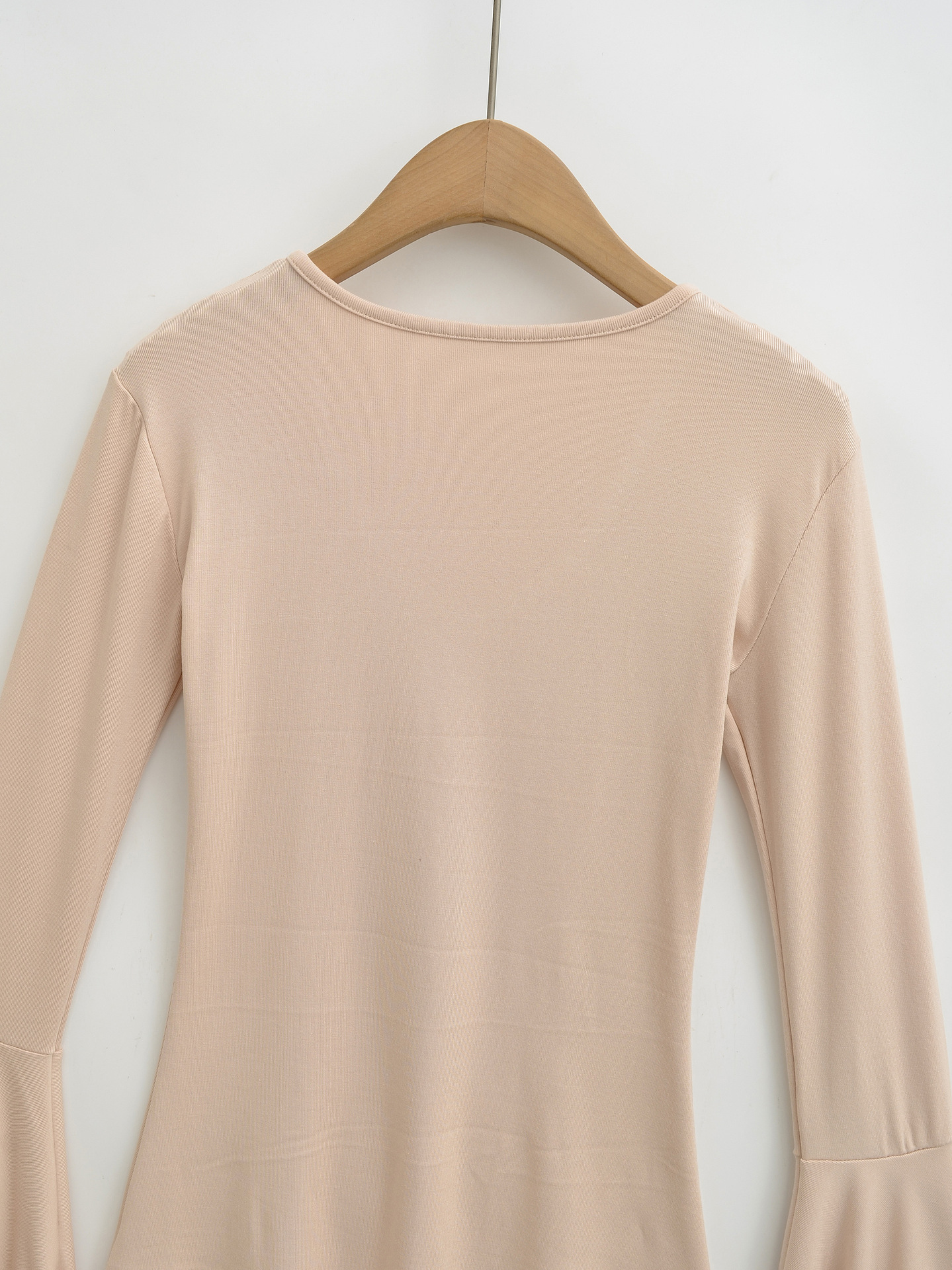 Trumpet Plunge Side Slit T-Shirt