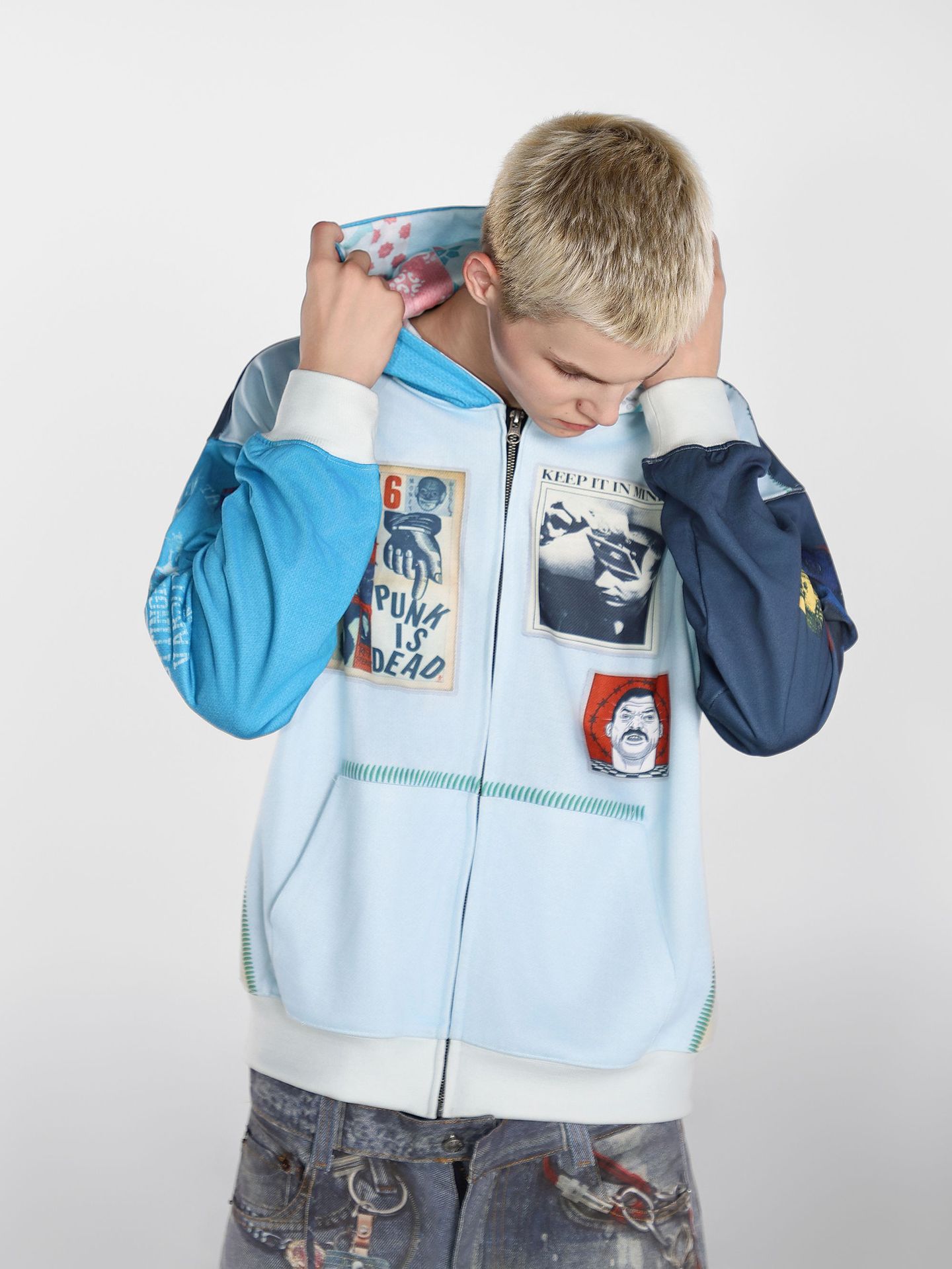 Streetwear Oversized Graphic Full Zipper Hoodie
