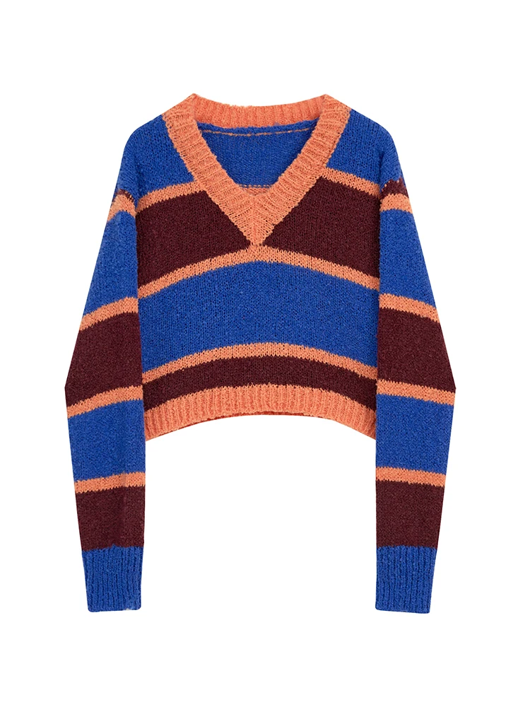 Ladies Colorful Banded Sweater Daily Wear