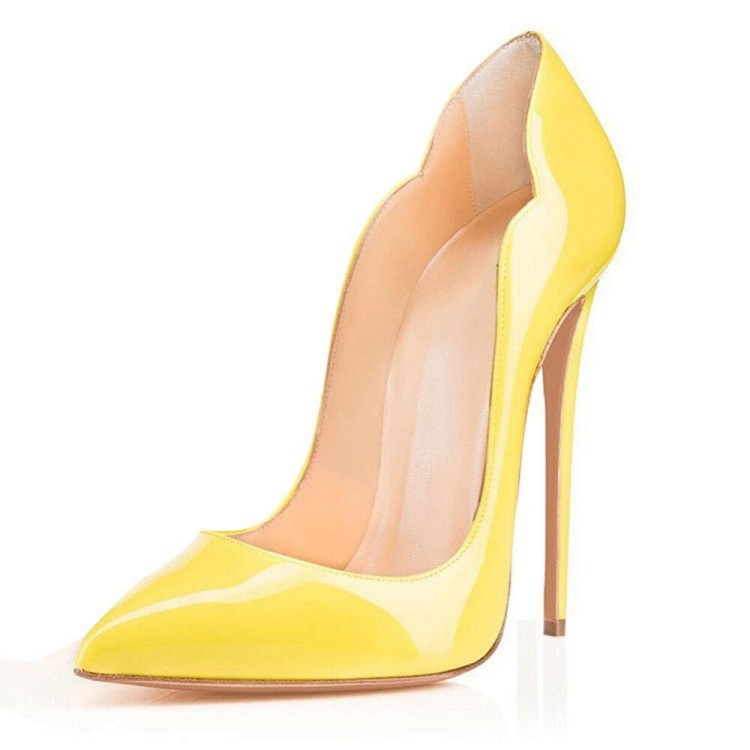 High heels, shallow cut shoes, pointed toe shoes, multi-color single shoe shoes, slim heeled women's shoes