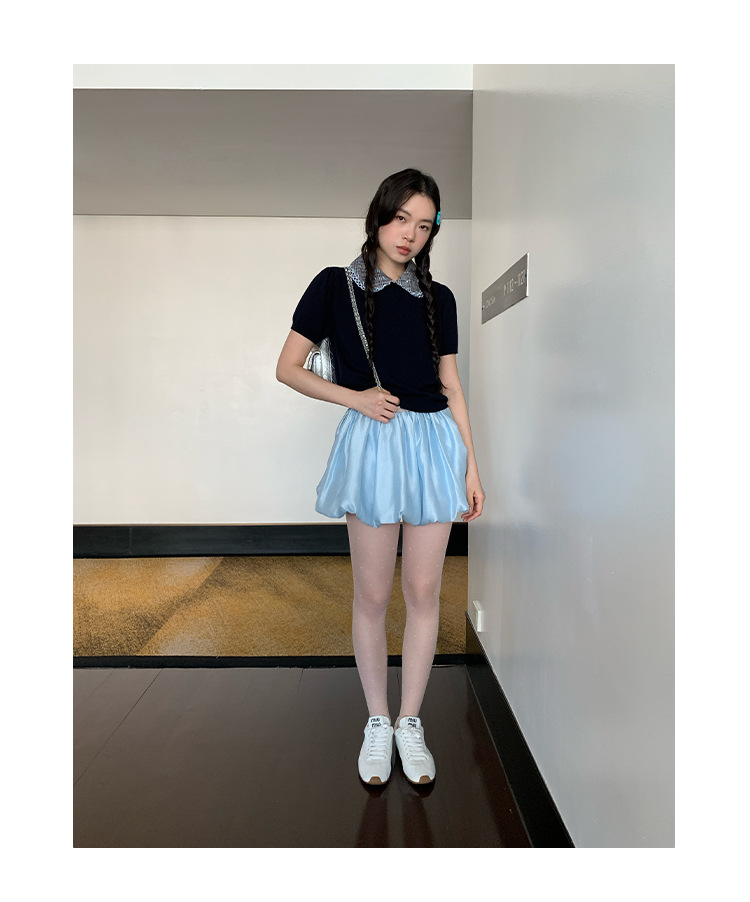 Nylon Playful Bodycon Three Quarter Sweater