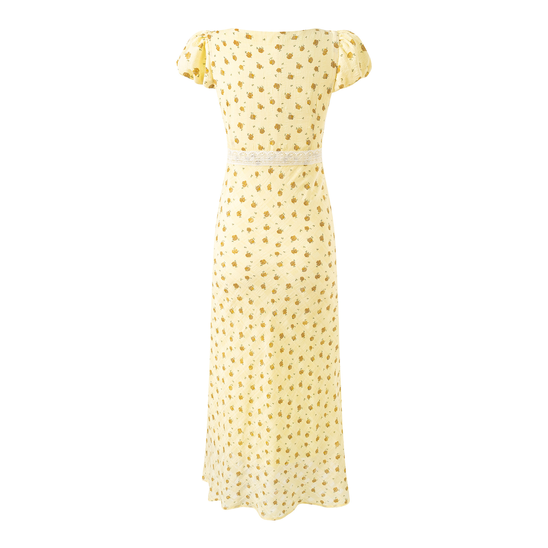 Sexy Square Neck Lace Splicing Dress