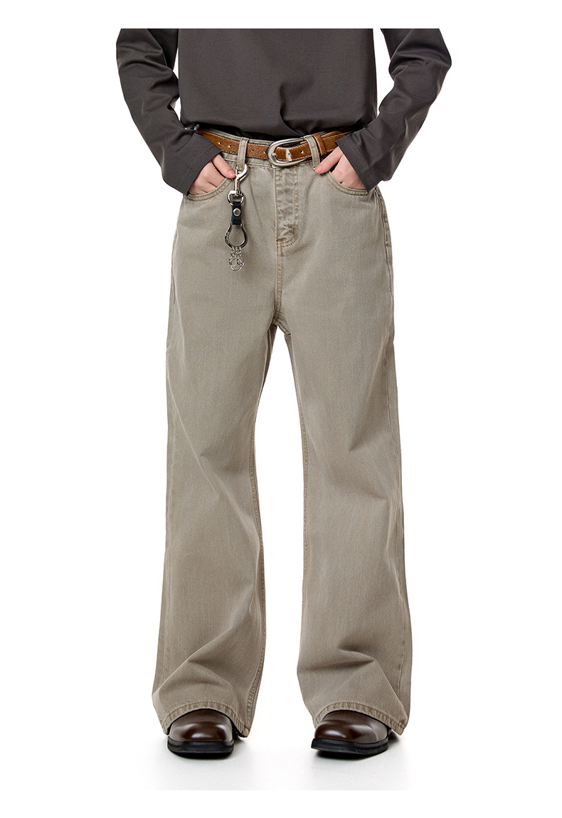 Washed Casual Straight Pants for Men and Women