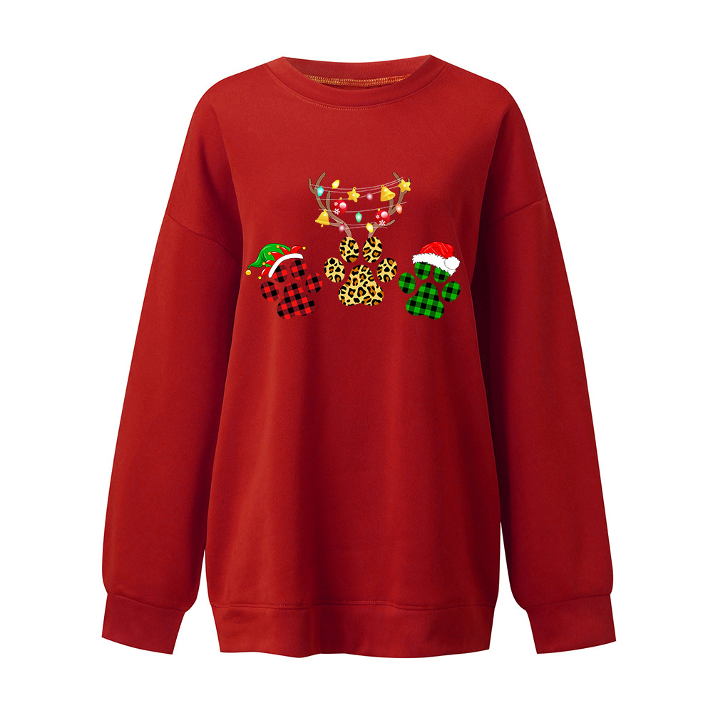 3D Animal Graphic Long Sleeve Loose Blouse
