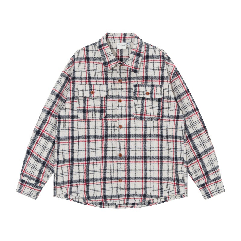 Warm Relaxed Utility Tartan Oxford Shirt