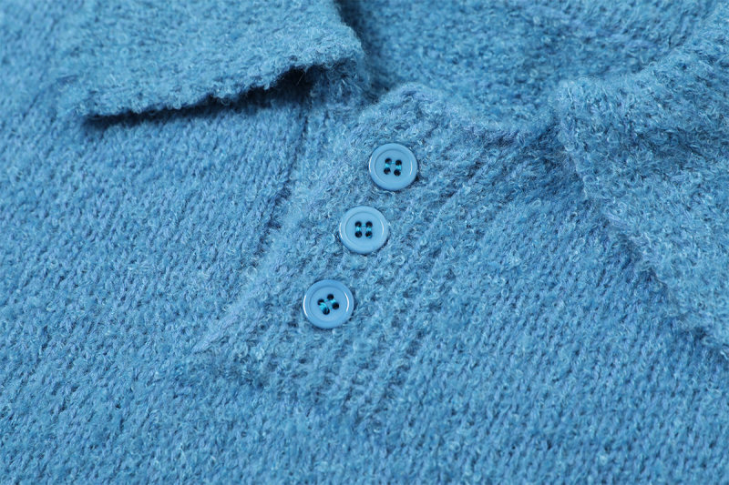 His And Hers Acrylic Flip Collar Sweater