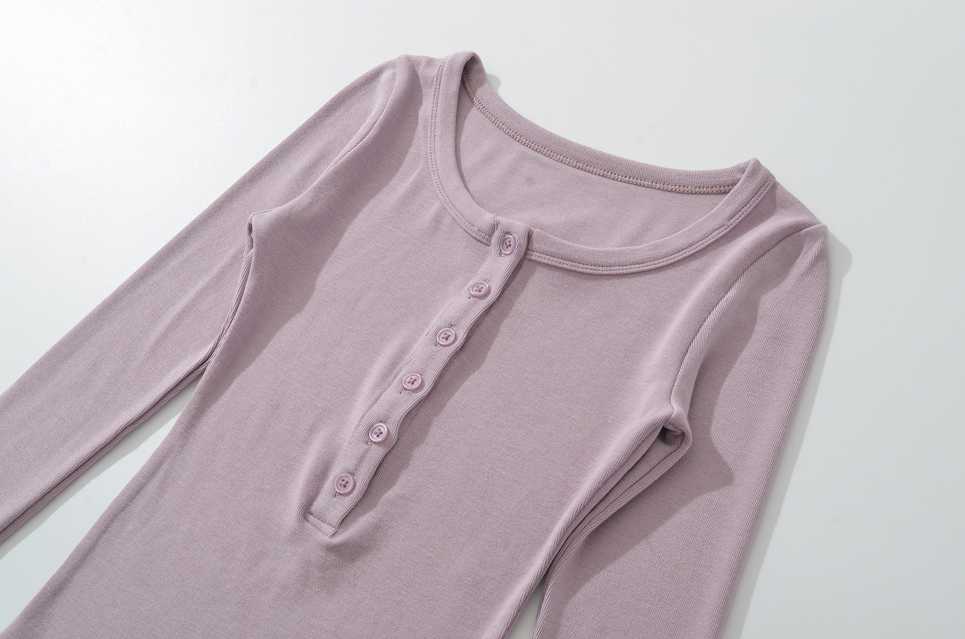 Full Sleeve Slim Fit Solid Color T-Shirt