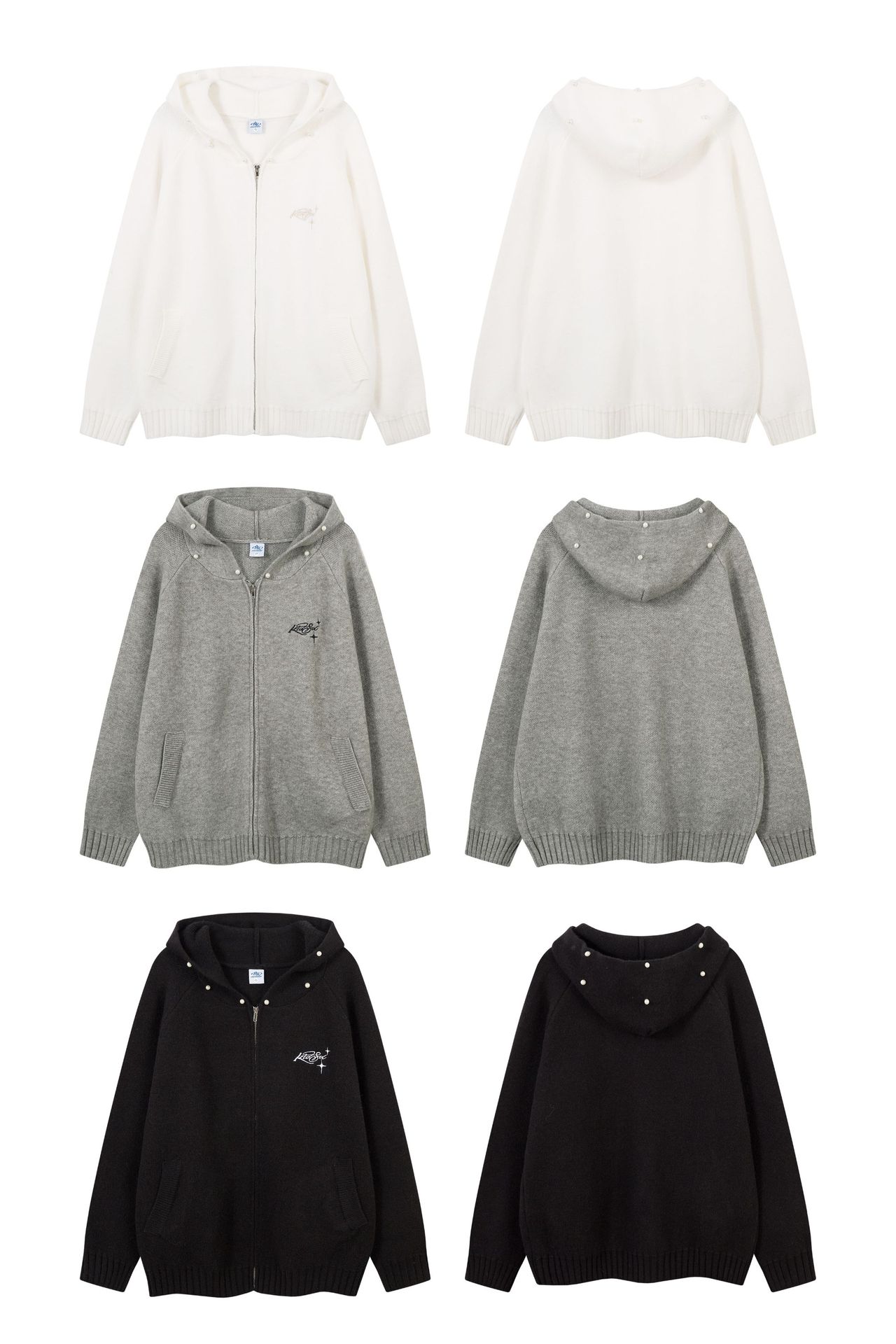 Acrylic Jacquard Long Sleeve Loose Fit Cardigan