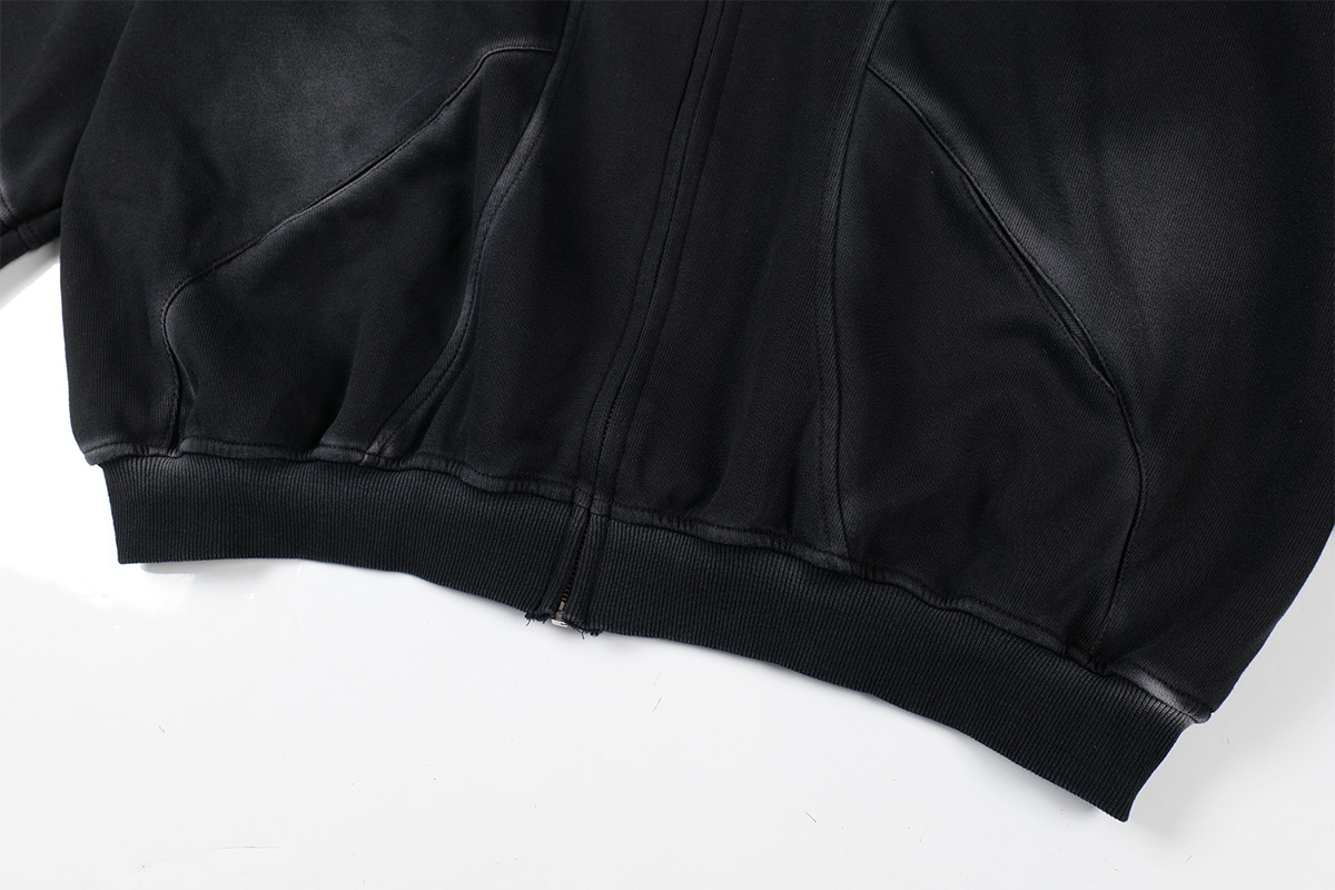 Retro Geometric Cotton Loose Fit Hoodie
