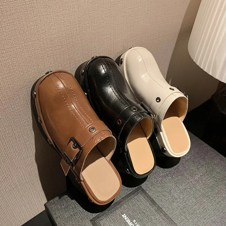 Ladies Embellished Chunky Sole Sandals