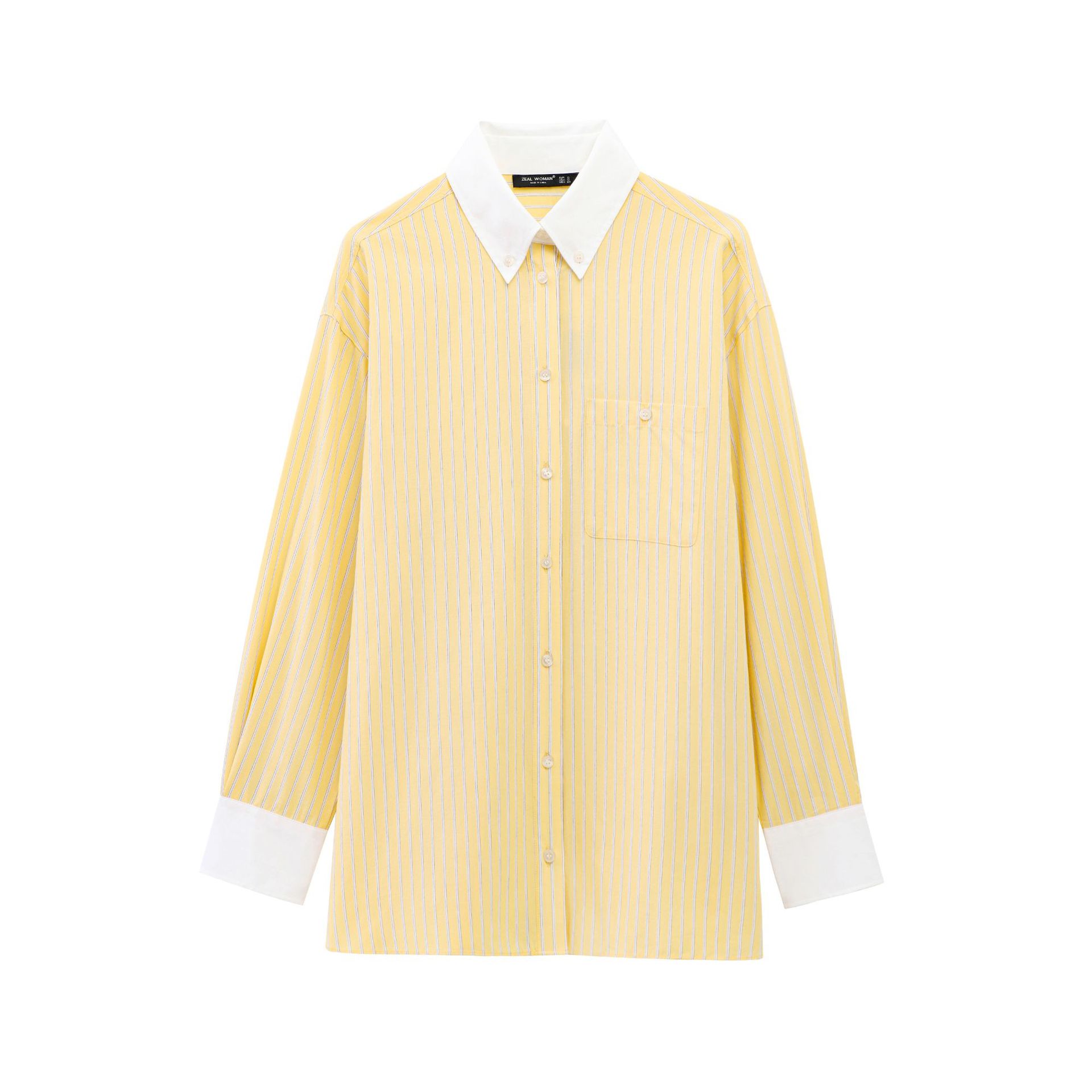 Ladies Oversized Grid Full Sleeve Shirt