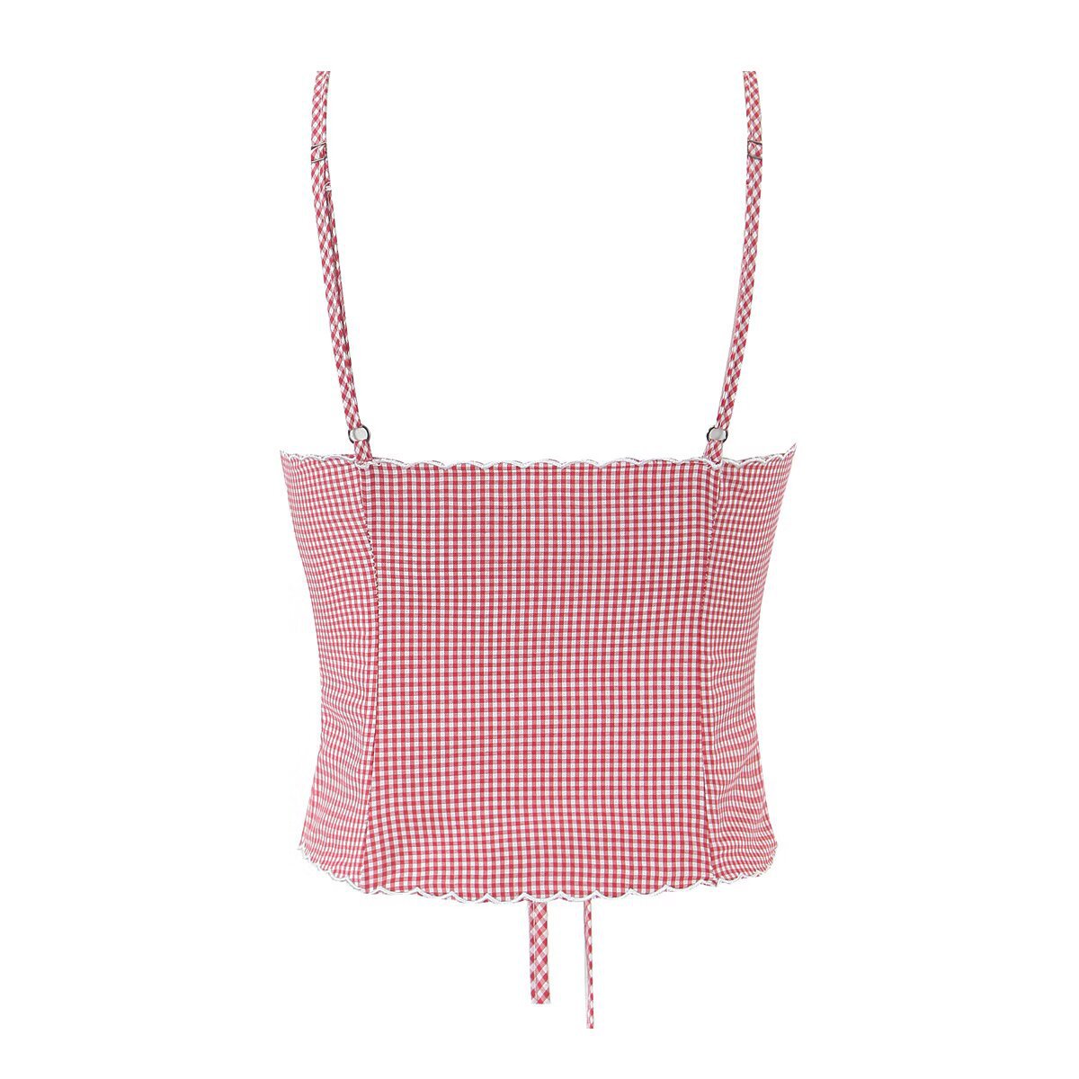 Deep Plunge Embellished Grid Vest