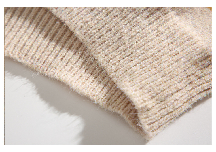 Loose Fit Japanese Workwear Color Block Sweater