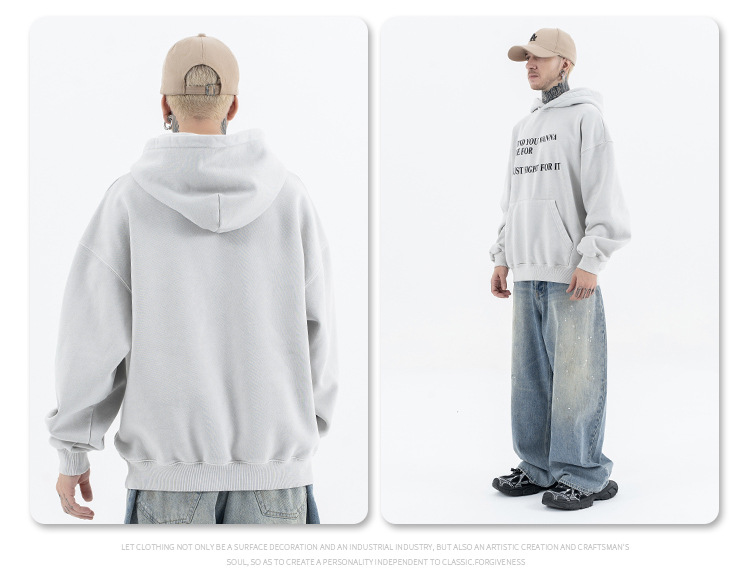 Streetwear Loose Alphabet Cotton Hoodie