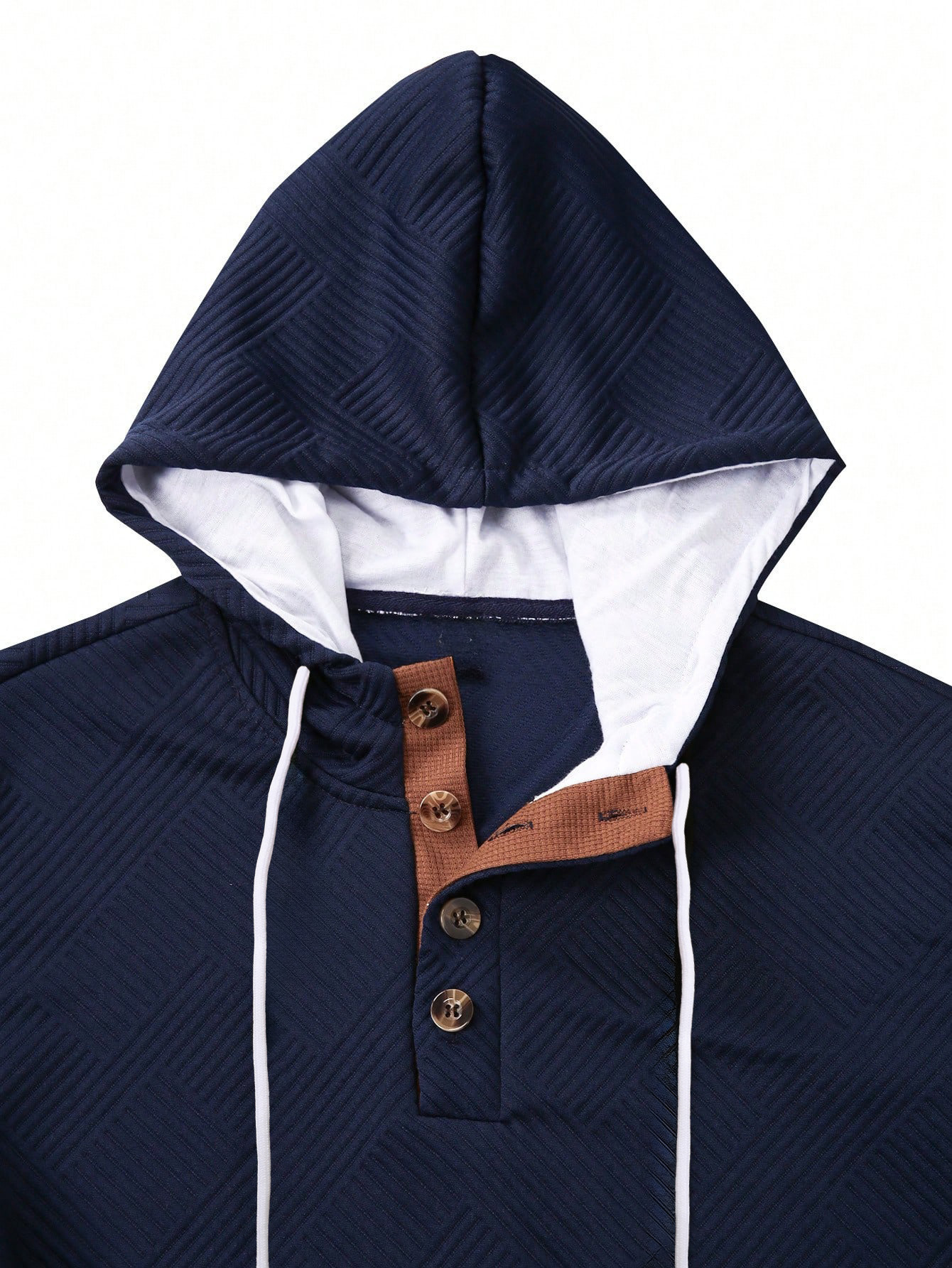 Oversized Textured Polyester Long Sleeve Hoodie