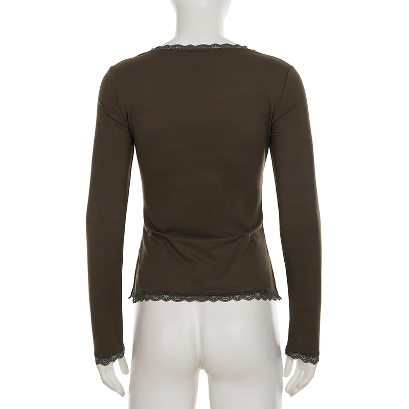 Brushed Milk Silk Cinched Plunging Top