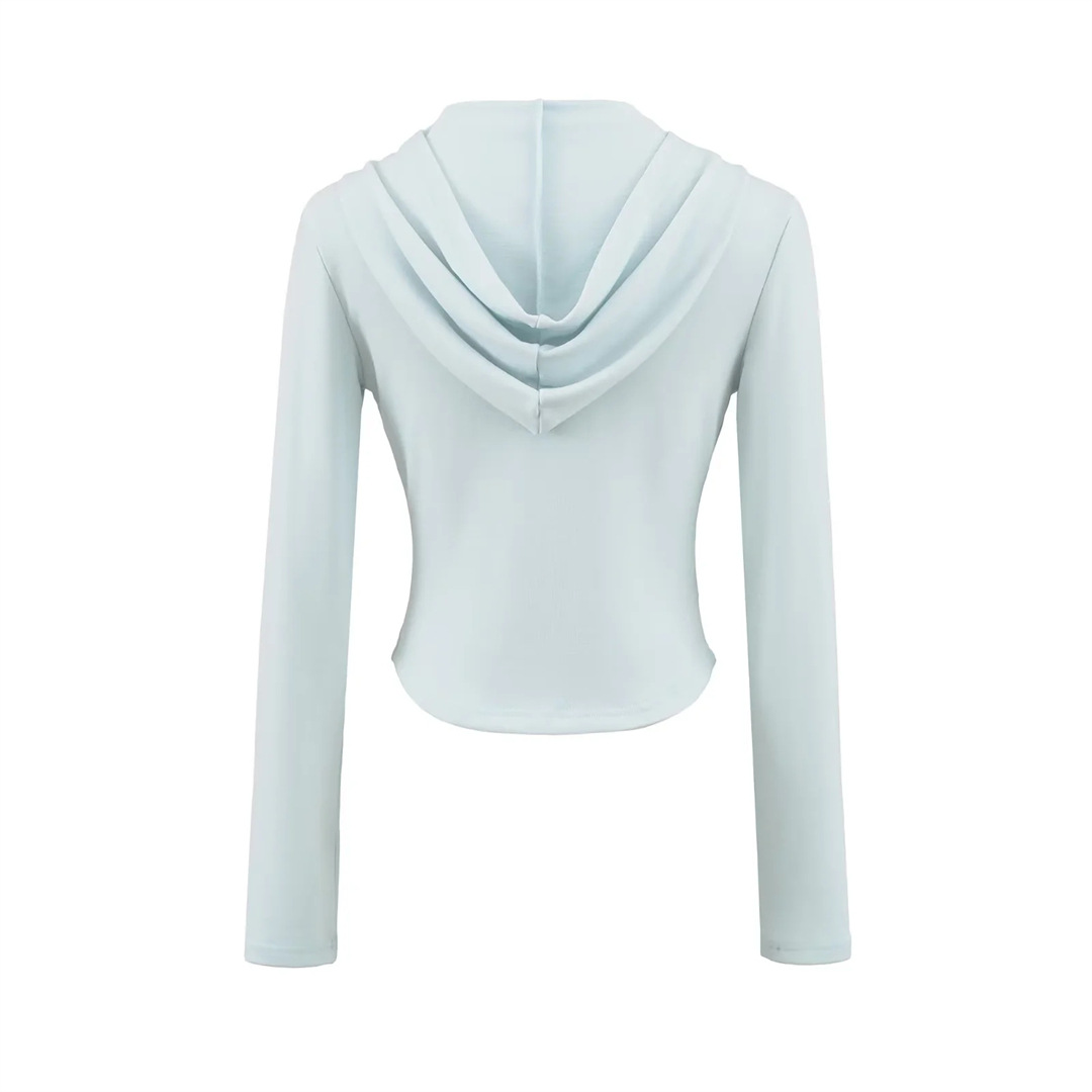 Ladies Minimalist Fitted Full Arm Hoodie