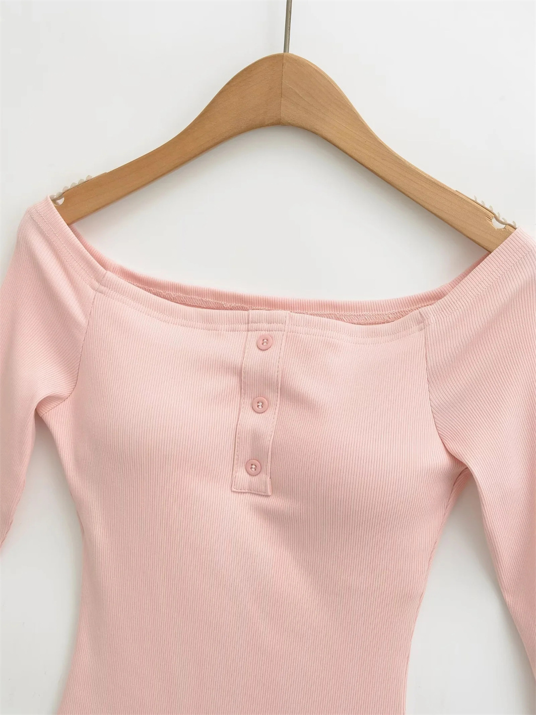 Sexy Slim Three-Quarter Scoop Neck Bodysuit