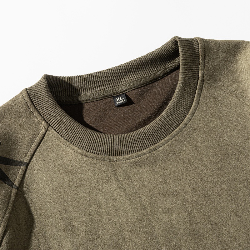 Relaxed Round Neck Botanical Design Sweatshirt