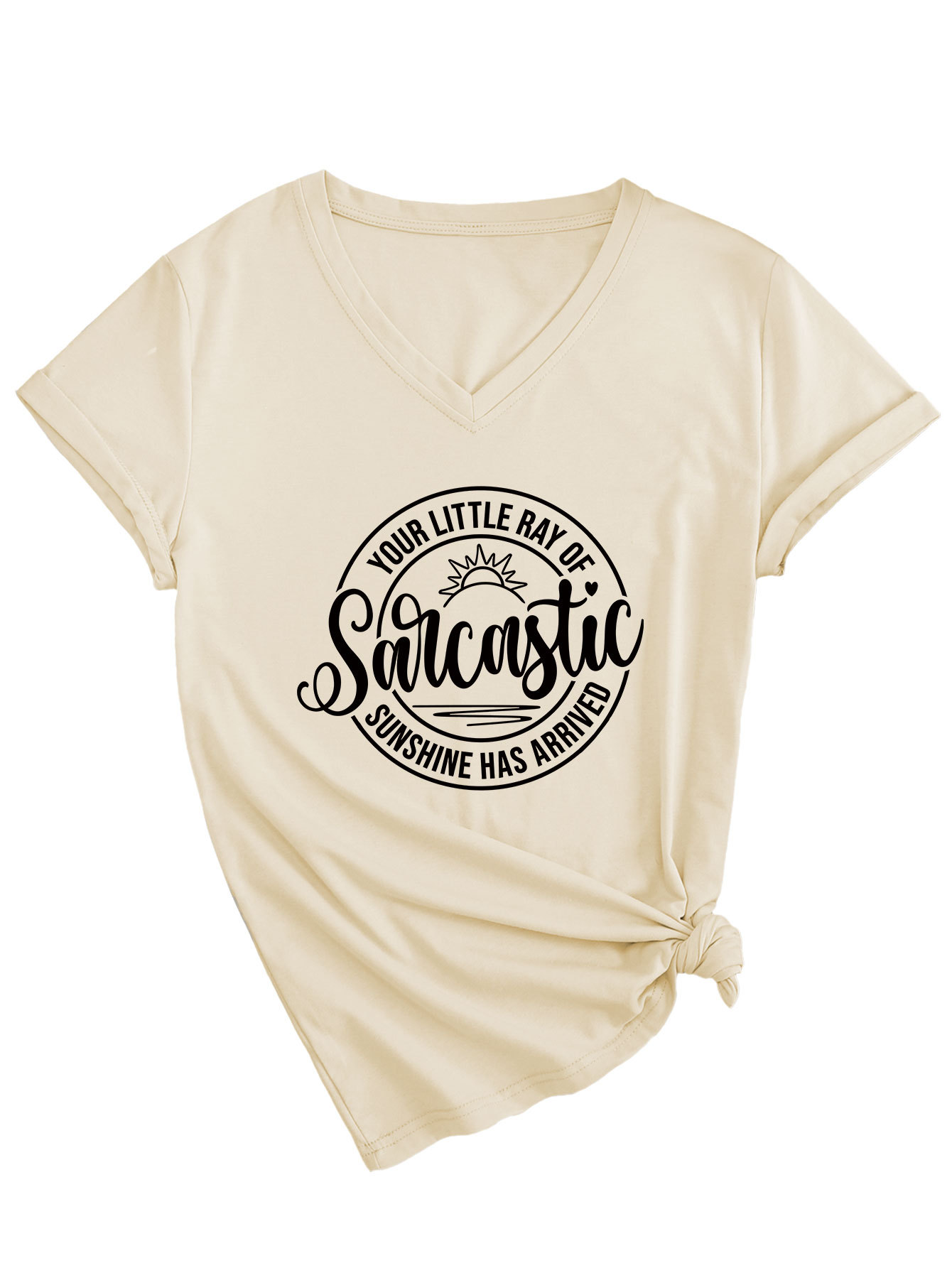 Sassy Geometric Print Round Neck T-Shirt